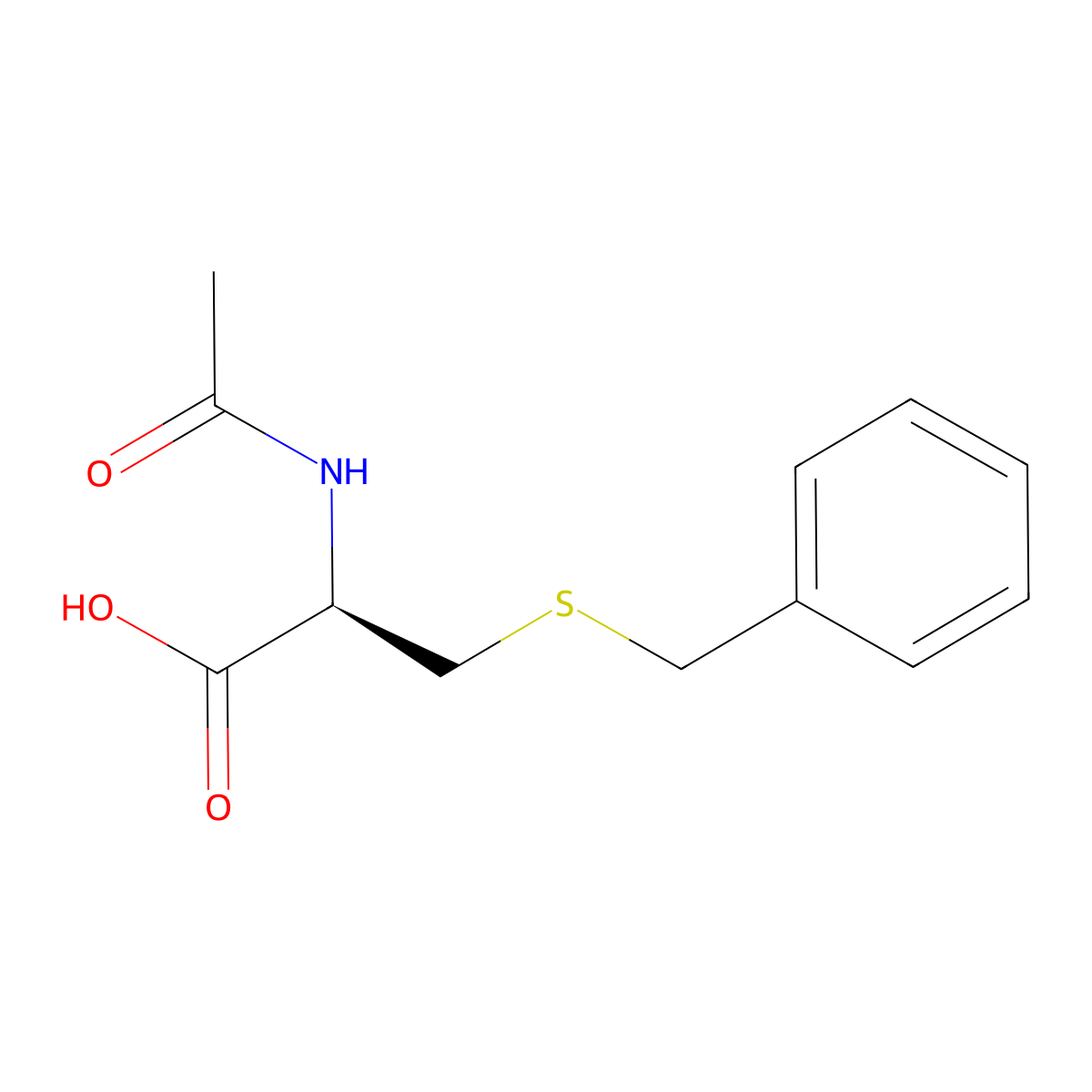 Benzylmercapturic acid molecular structure, CAS 19542-77-9
