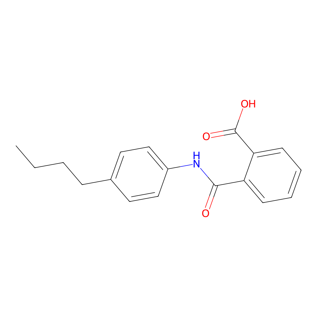 2-[(4-Butylanilino)carbonyl]benzoic acid molecular structure, CAS 19543-72-7