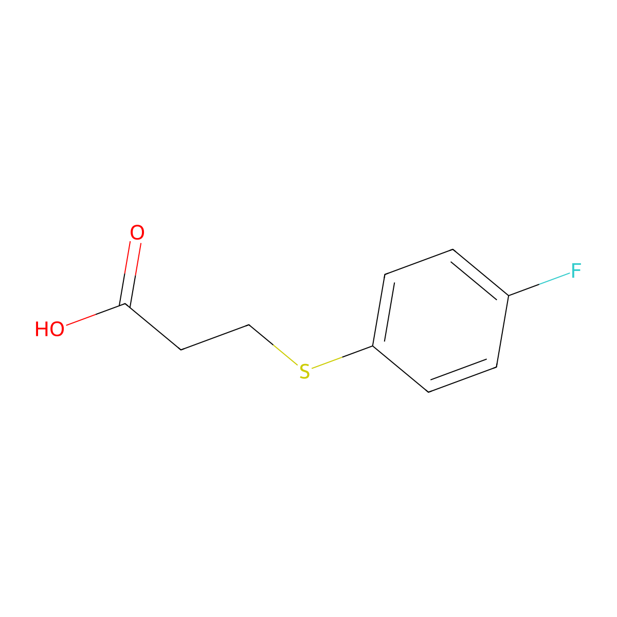 3-(4-Fluorophenylthio)propanoic acid molecular structure, CAS 19543-85-2