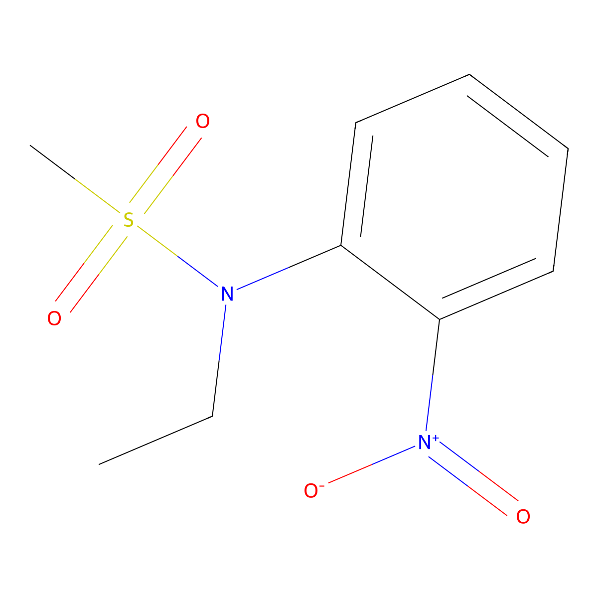 N-Ethyl-N-(2-nitrophenyl)methanesulfonamide molecular structure, CAS 195433-52-4