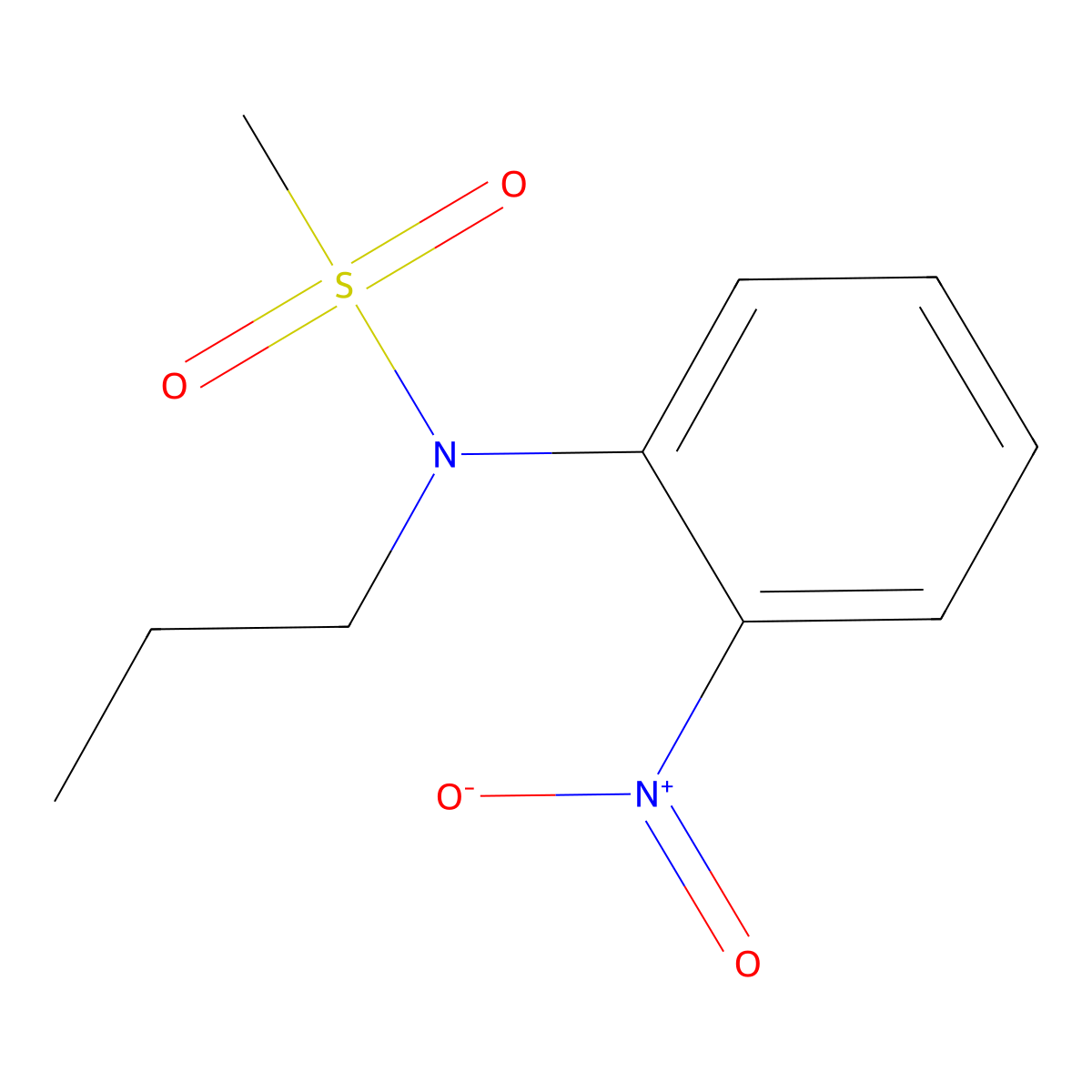N-(2-Nitrophenyl)-N-propylmethanesulfonamide molecular structure, CAS 195433-53-5