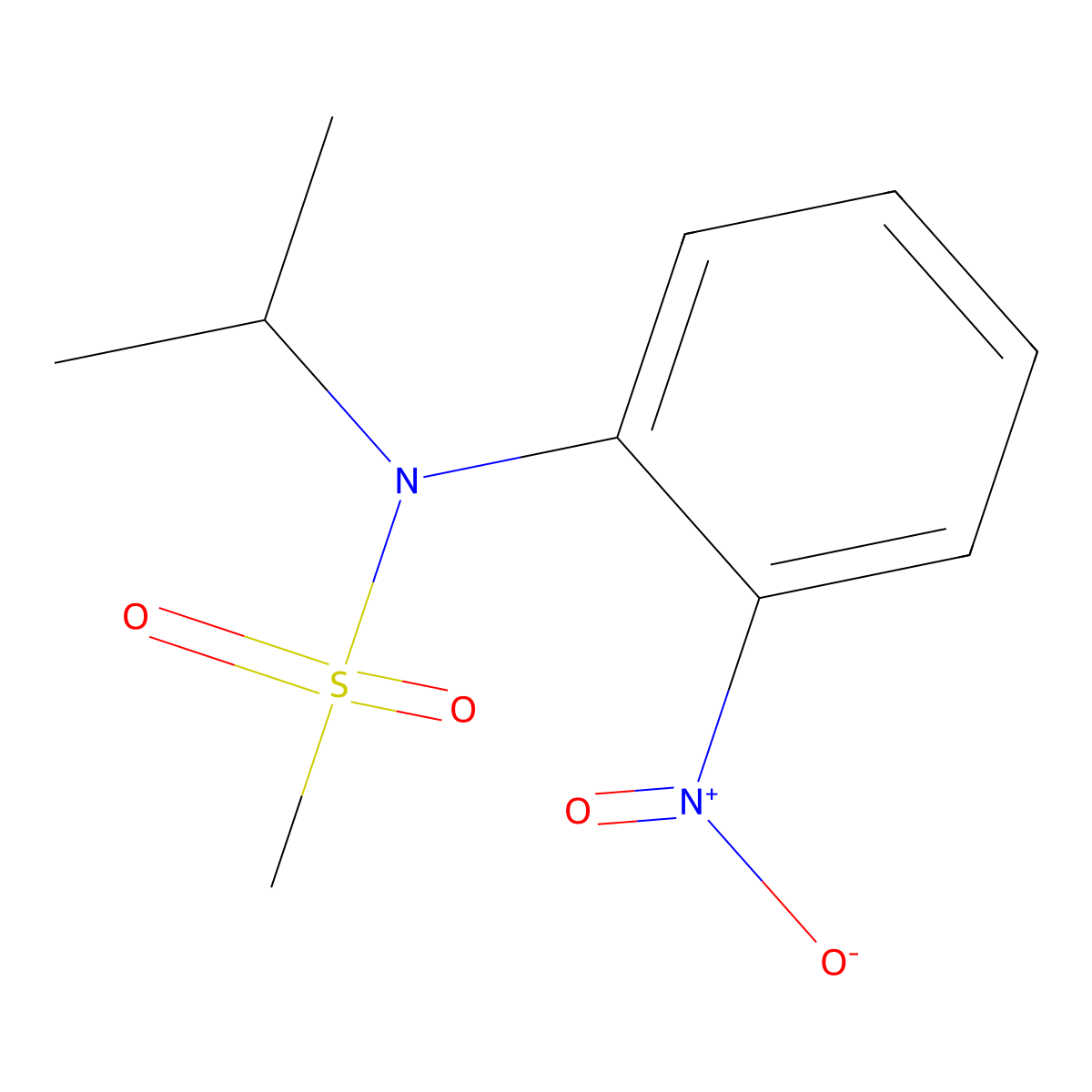 N-Isopropyl-N-(2-nitrophenyl)methanesulfonamide molecular structure, CAS 195433-54-6
