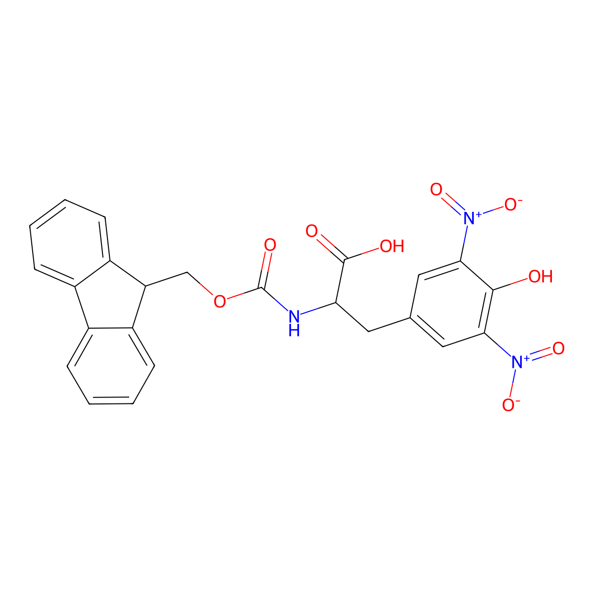 Fmoc-3,5-dinitro-Tyr-OH molecular structure, CAS 195434-42-5