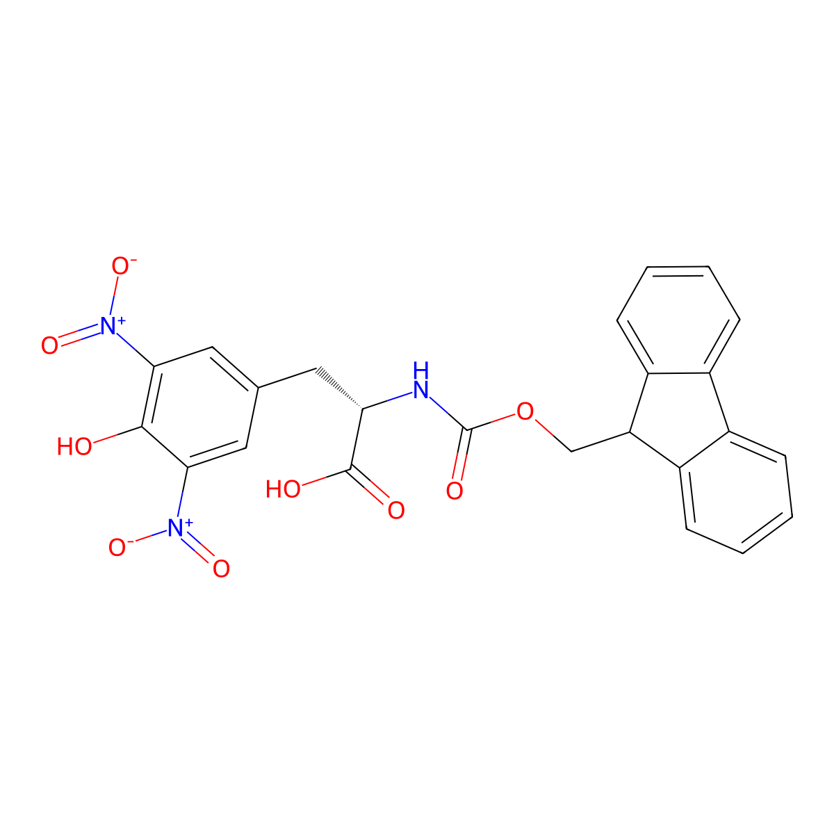 Fmoc-3,5-dinitro-Tyr-OH molecular structure, CAS 195434-42-5