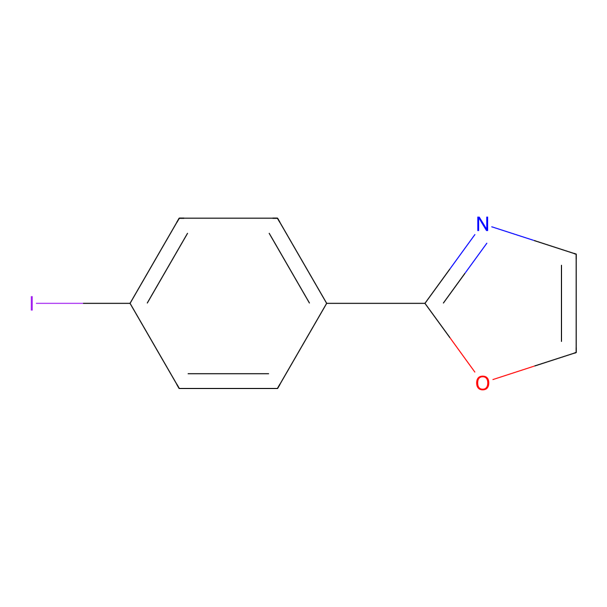 2-(4-Iodophenyl)oxazole molecular structure, CAS 195436-88-5