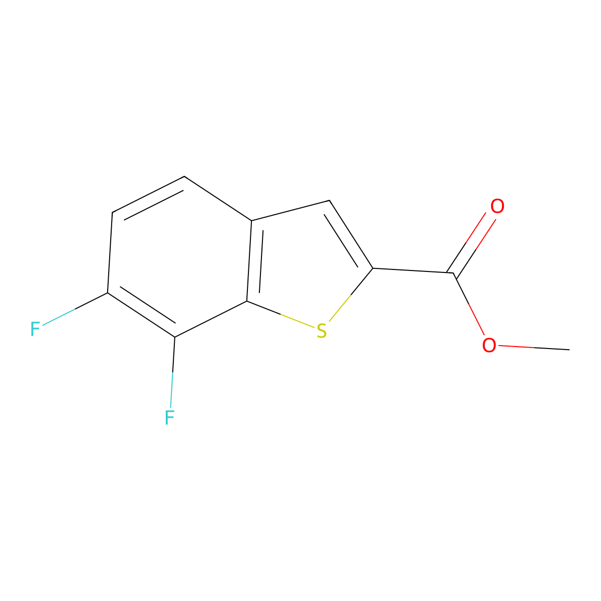 Methyl 6,7-difluorobenzo[b]thiophene-2-carboxylate molecular structure, CAS 1954362-67-4