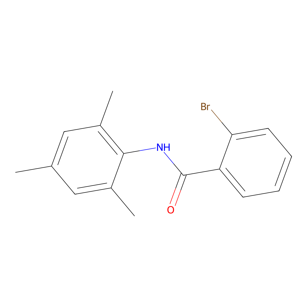 2-bromo-N-(2,4,6-trimethylphenyl)benzamide molecular structure, CAS 195438-36-9