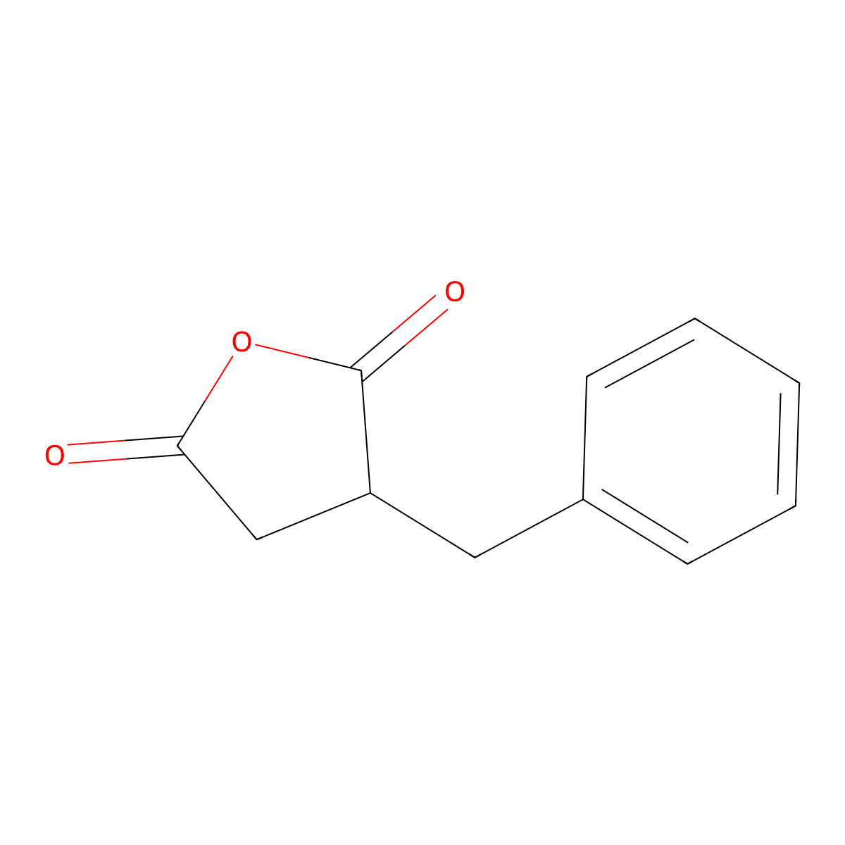 2-Benzylsuccinic anhydride, DL- molecular structure, CAS 19544-43-5