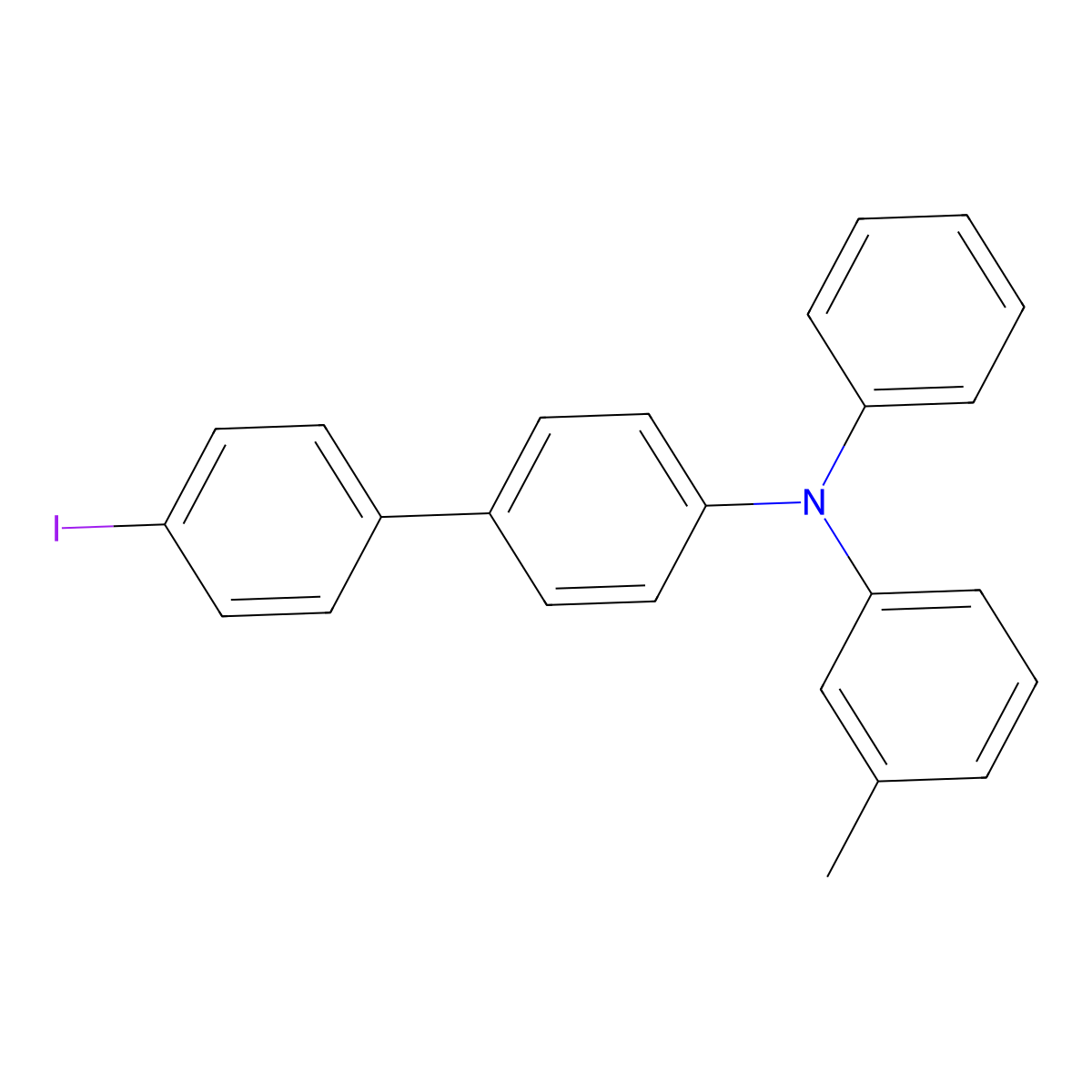 N-(4'-Iodobiphenyl-4-yl)-N-(m-tolyl)aniline molecular structure, CAS 195443-34-6