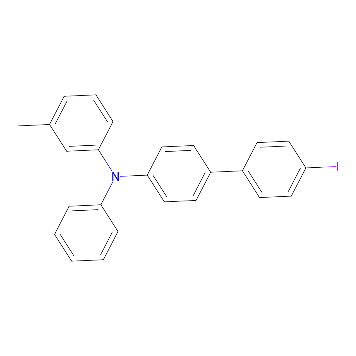 N-(4'-Iodobiphenyl-4-yl)-N-(m-tolyl)aniline molecular structure, CAS 195443-34-6
