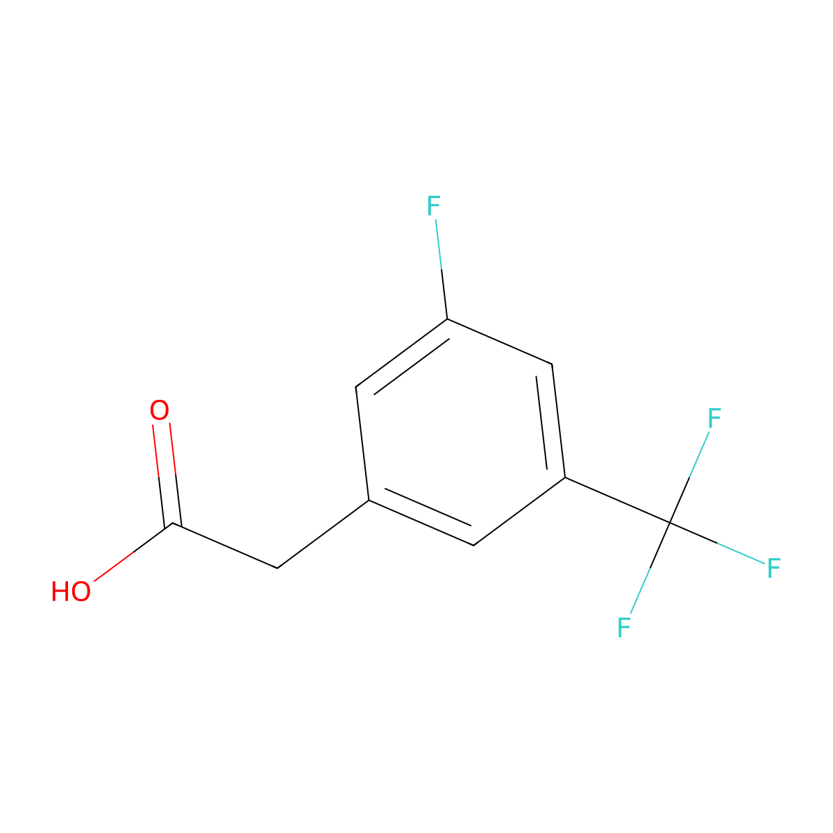 2-[3-Fluoro-5-(trifluoromethyl)phenyl]acetic acid molecular structure, CAS 195447-79-1