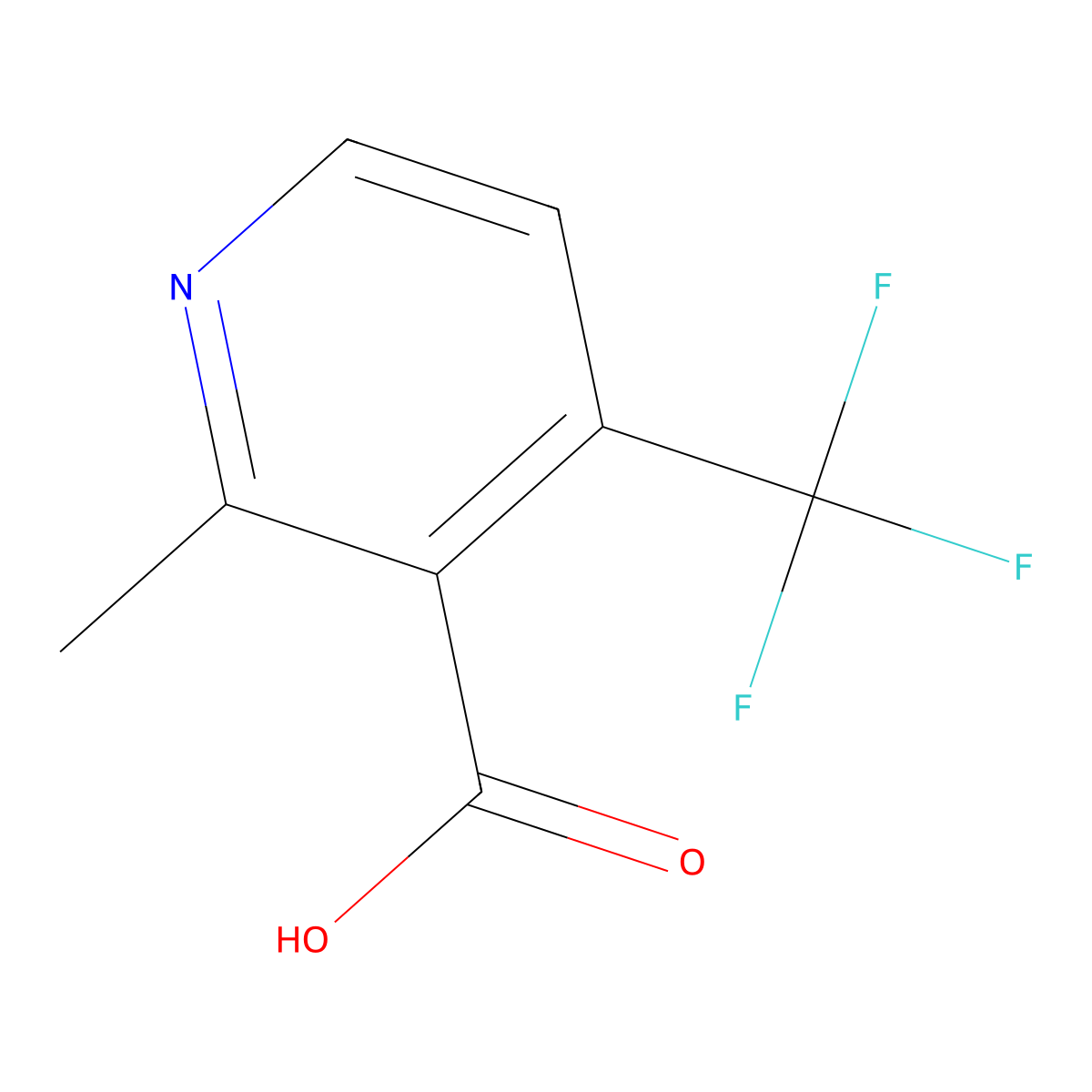 2-Methyl-4-trifluoromethyl-nicotinic acid molecular structure, CAS 195447-85-9