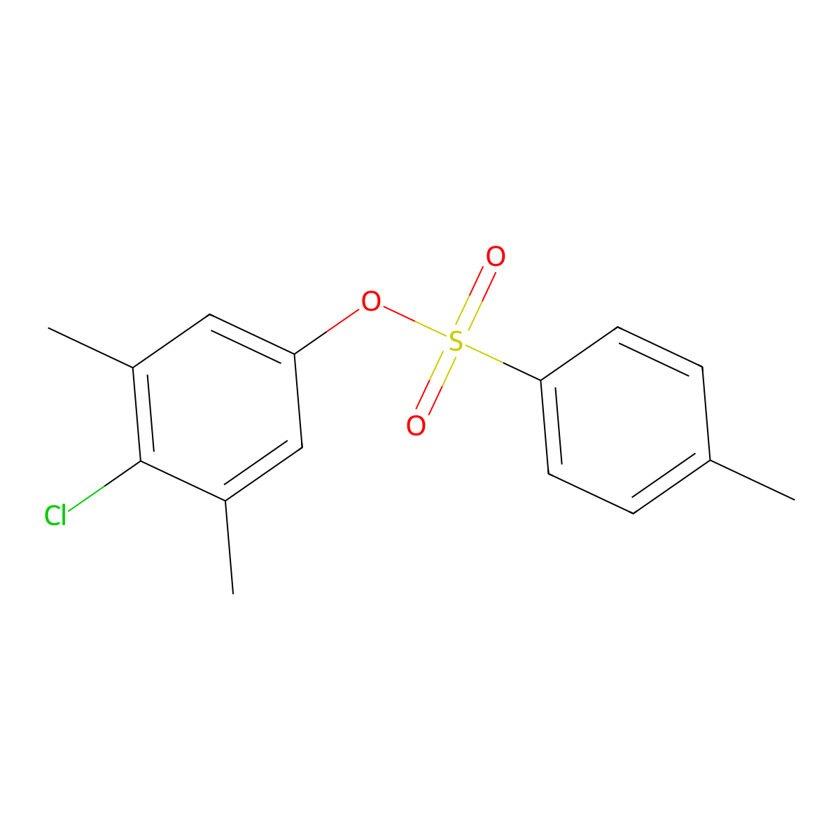 4-Chloro-3,5-dimethylphenyl 4-methylbenzene-1-sulfonate molecular structure, CAS 19545-94-9
