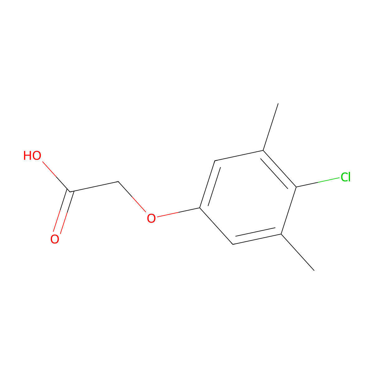 4-Chloro-3,5-xylyloxyacetic acid molecular structure, CAS 19545-95-0