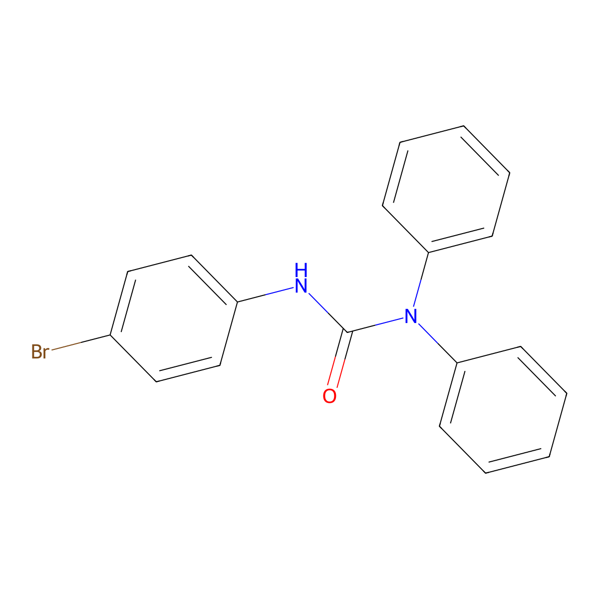 3-(4-Bromophenyl)-1,1-diphenylurea molecular structure, CAS 195452-05-2