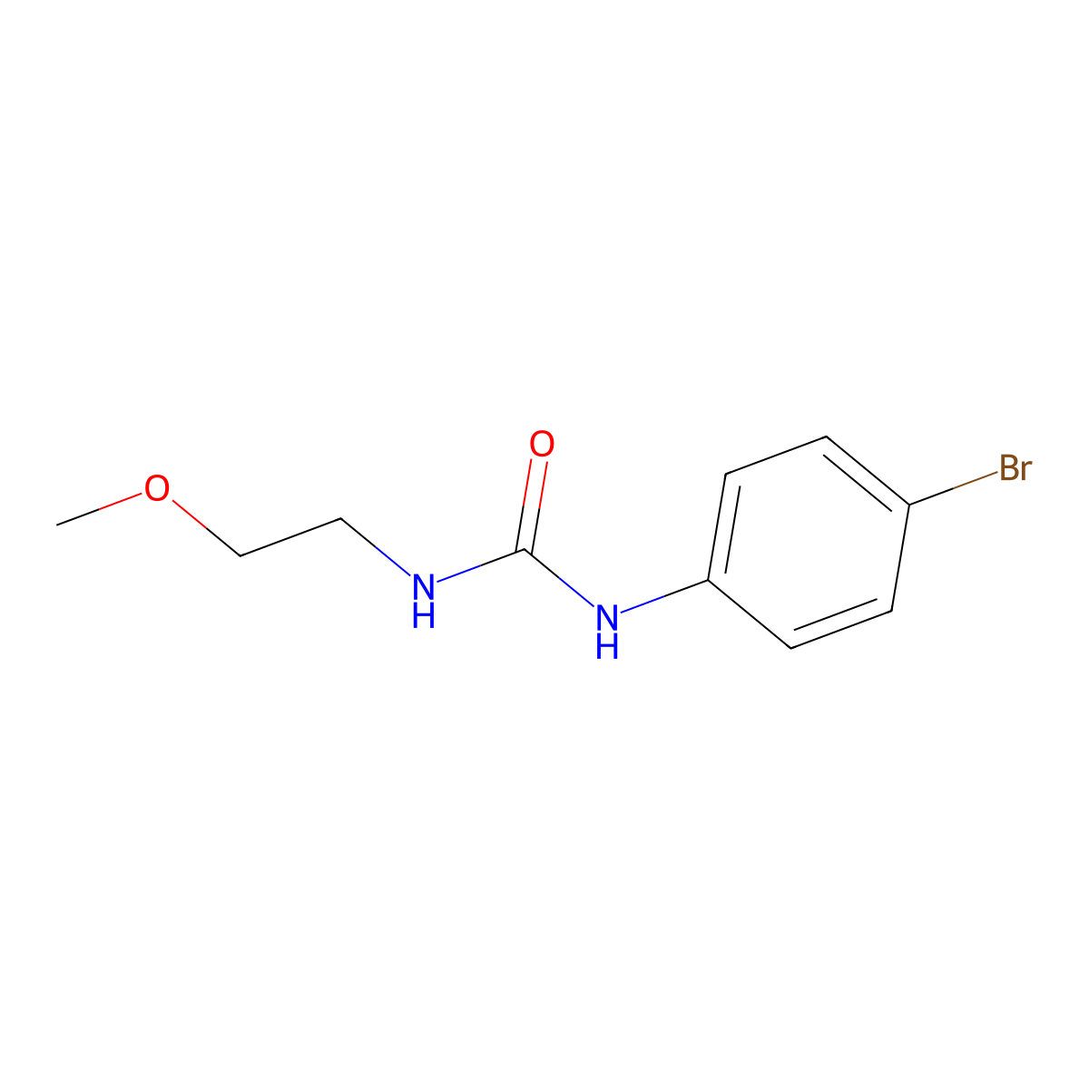 1-(4-Bromophenyl)-3-(2-methoxyethyl)urea molecular structure, CAS 195452-20-1