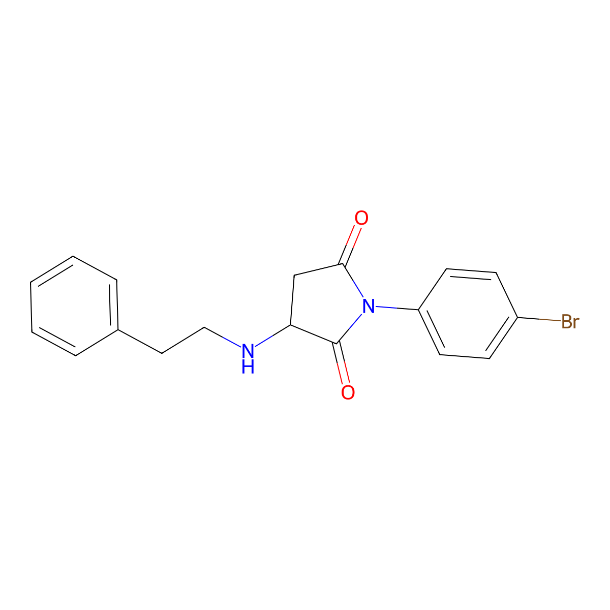 1-(4-Bromophenyl)-3-[(2-phenylethyl)amino]pyrrolidine-2,5-dione molecular structure, CAS 195452-30-3