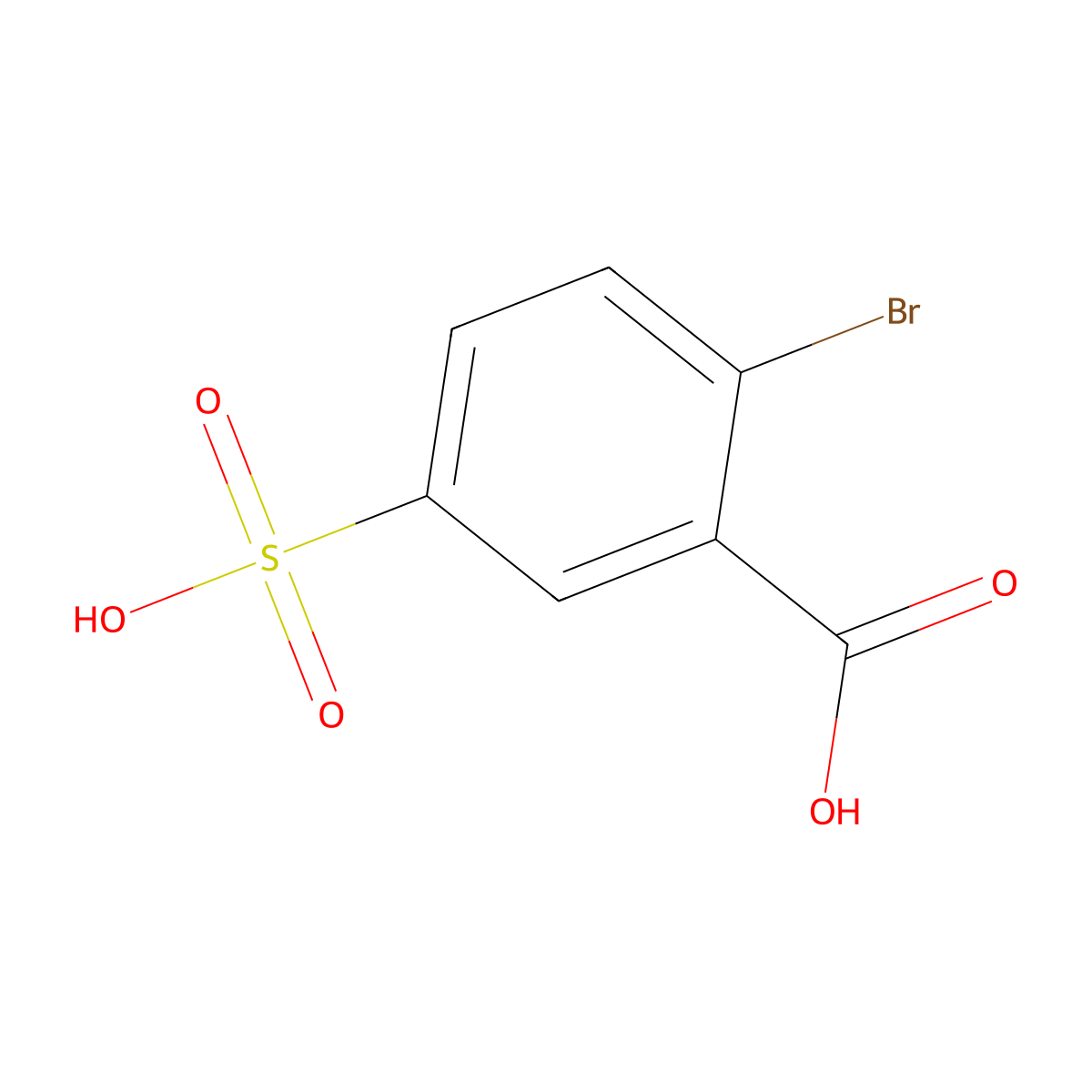 2-Bromo-5-sulfobenzoic acid molecular structure, CAS 195452-57-4