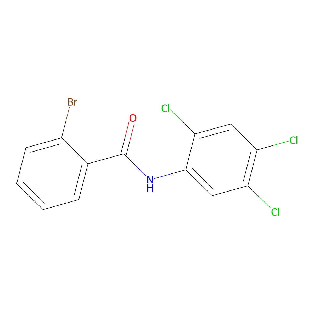 2-bromo-N-(2,4,5-trichlorophenyl)benzamide molecular structure, CAS 195452-70-1