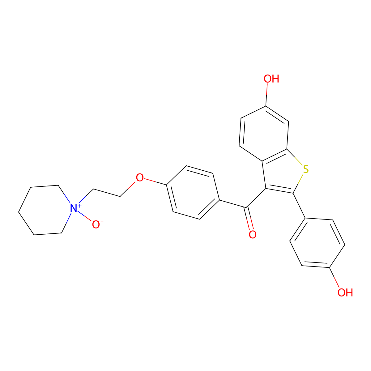 Raloxifene N-oxide molecular structure, CAS 195454-31-0