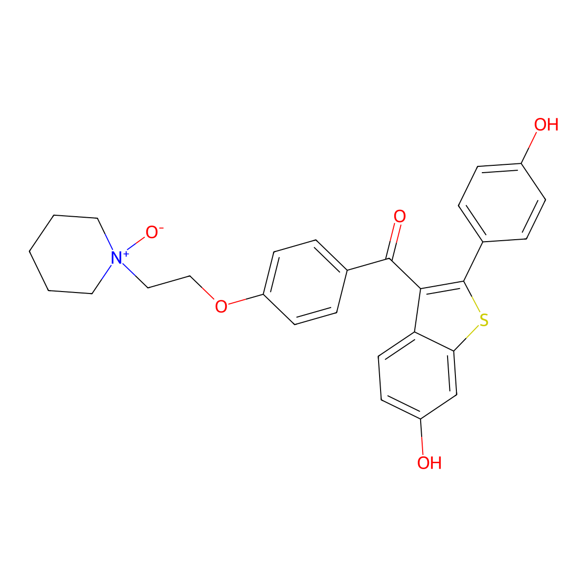 Raloxifene N-oxide molecular structure, CAS 195454-31-0