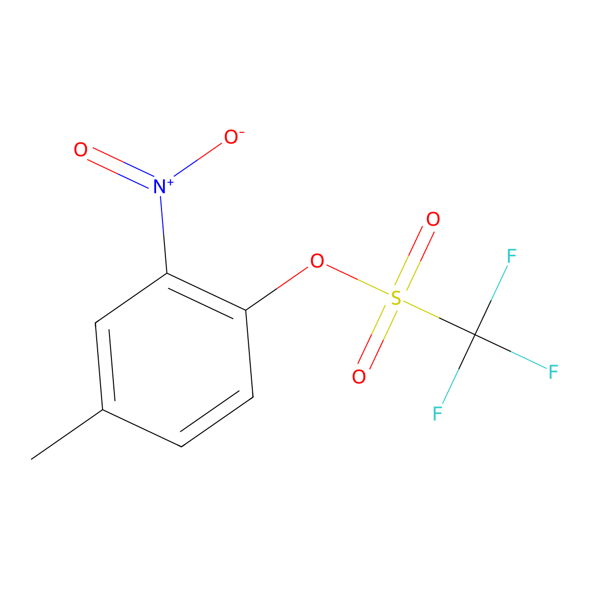 4-Methyl-2-nitrophenyl trifluoromethanesulfonate molecular structure, CAS 195455-54-0