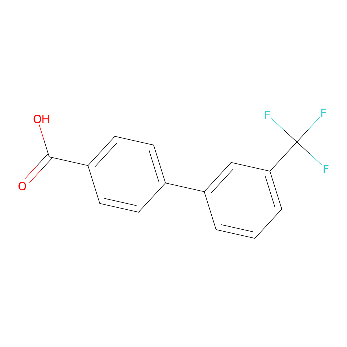 3'-(Trifluoromethyl)-[1,1'-biphenyl]-4-carboxylic acid molecular structure, CAS 195457-70-6