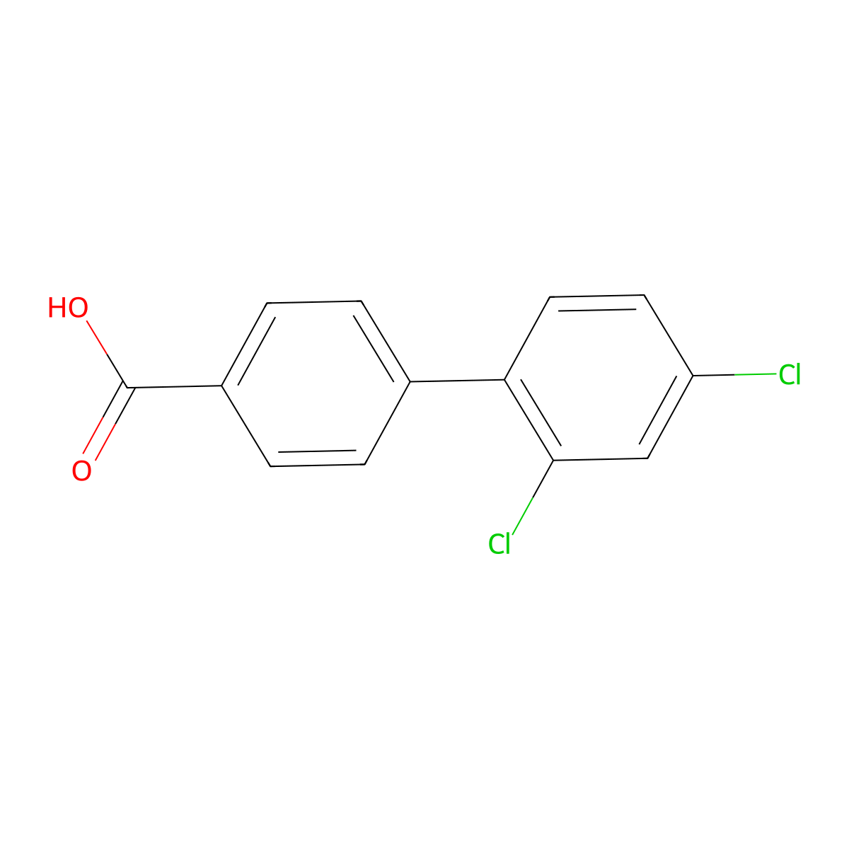 2',4'-Dichloro-biphenyl-4-carboxylic acid molecular structure, CAS 195457-72-8