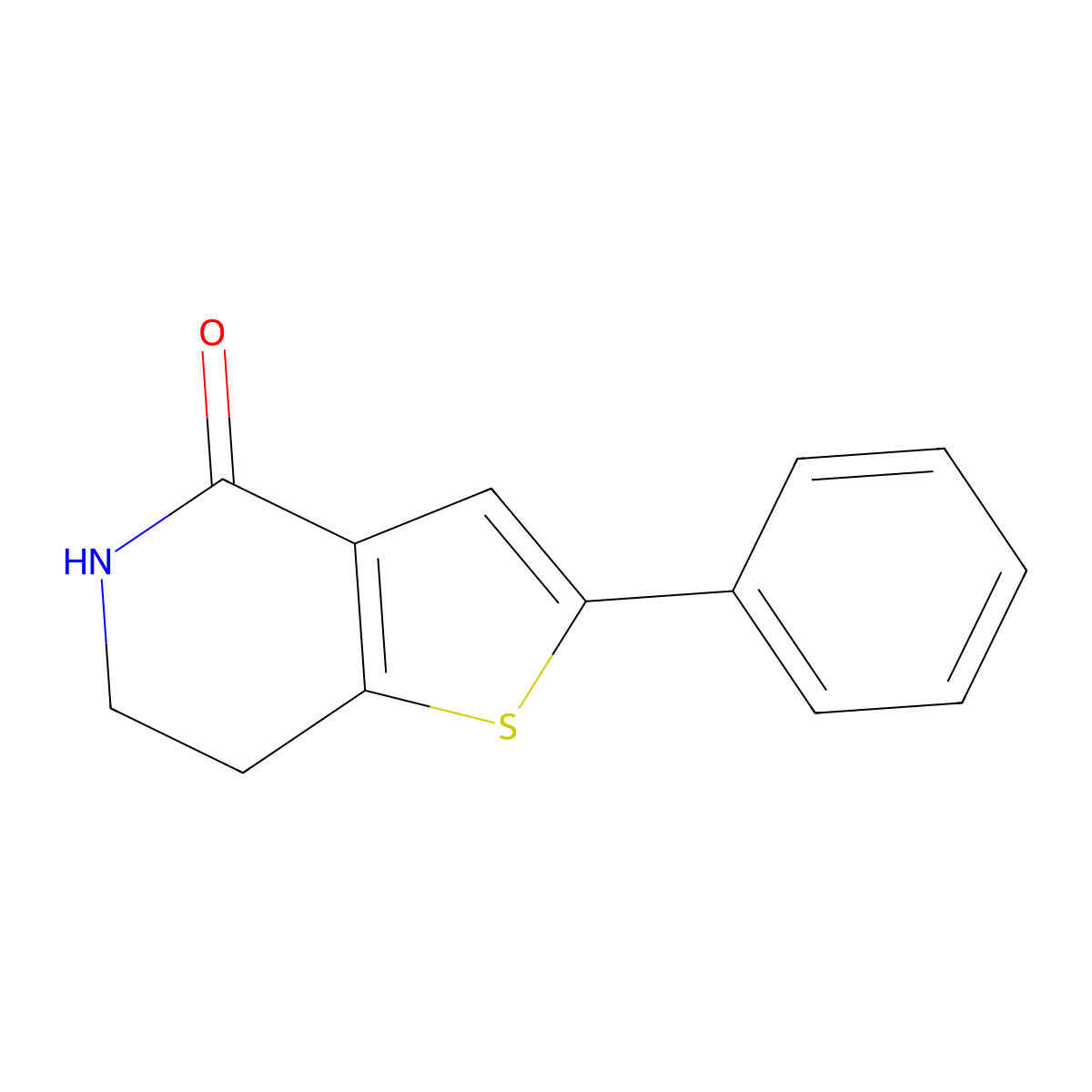 2-Phenyl-6,7-dihydrothieno[3,2-c]pyridin-4(5H)-one molecular structure, CAS 1954650-14-6