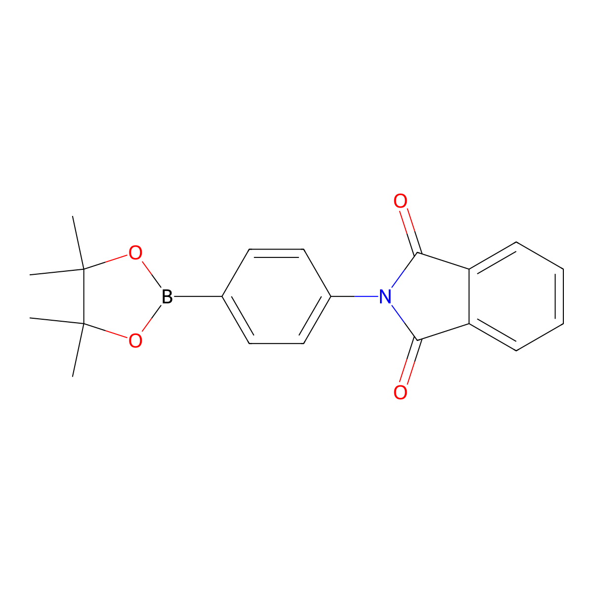 2-(4-(4,4,5,5-Tetramethyl-1,3,2-dioxaborolan-2-YL)phenyl)isoindoline-1,3-dione molecular structure, CAS 1954674-16-8