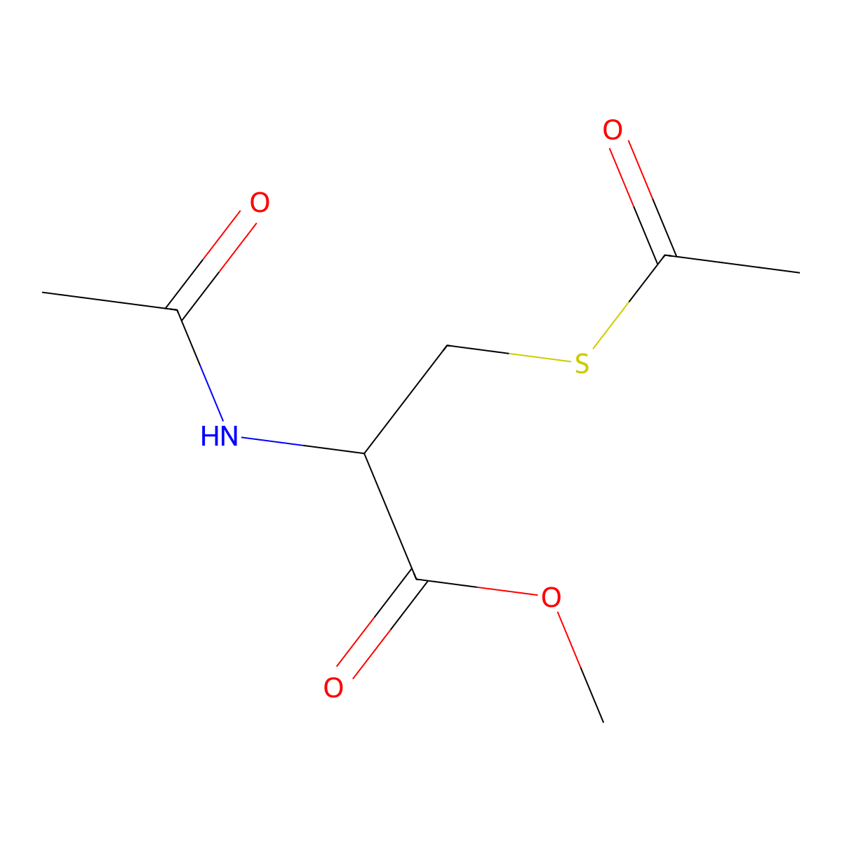 N,S-Diacetyl-L-cysteine methyl ester molecular structure, CAS 19547-88-7