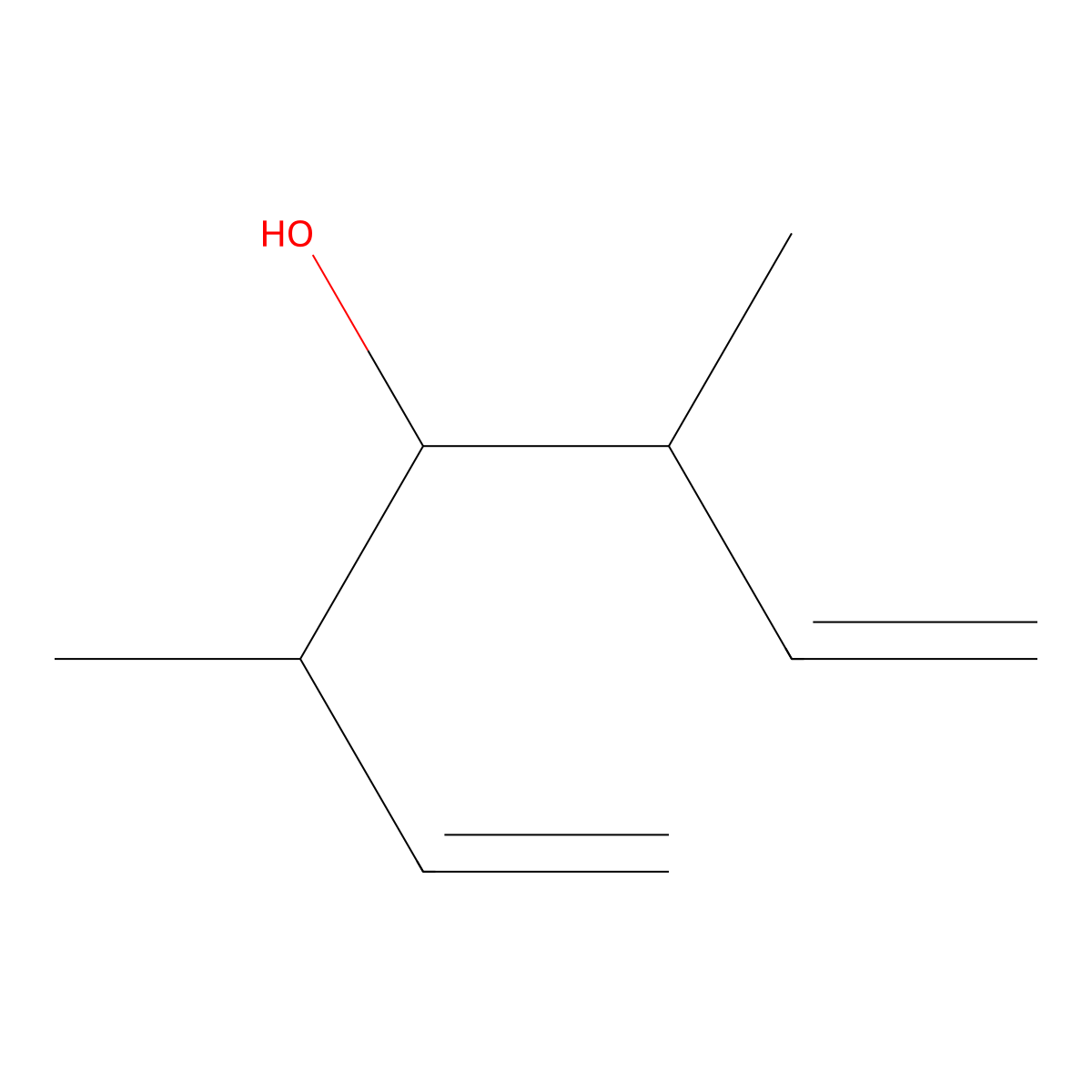 3,5-Dimethyl-1,6-heptadien-4-ol molecular structure, CAS 19549-66-7
