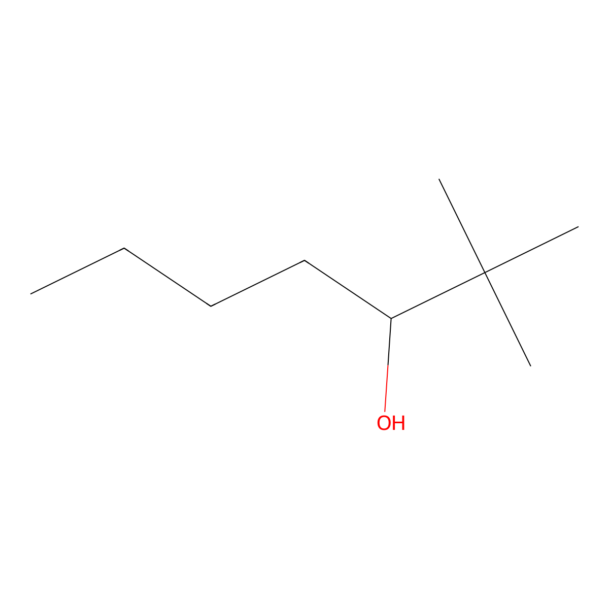 2,2-Dimethyl-3-heptanol molecular structure, CAS 19549-70-3