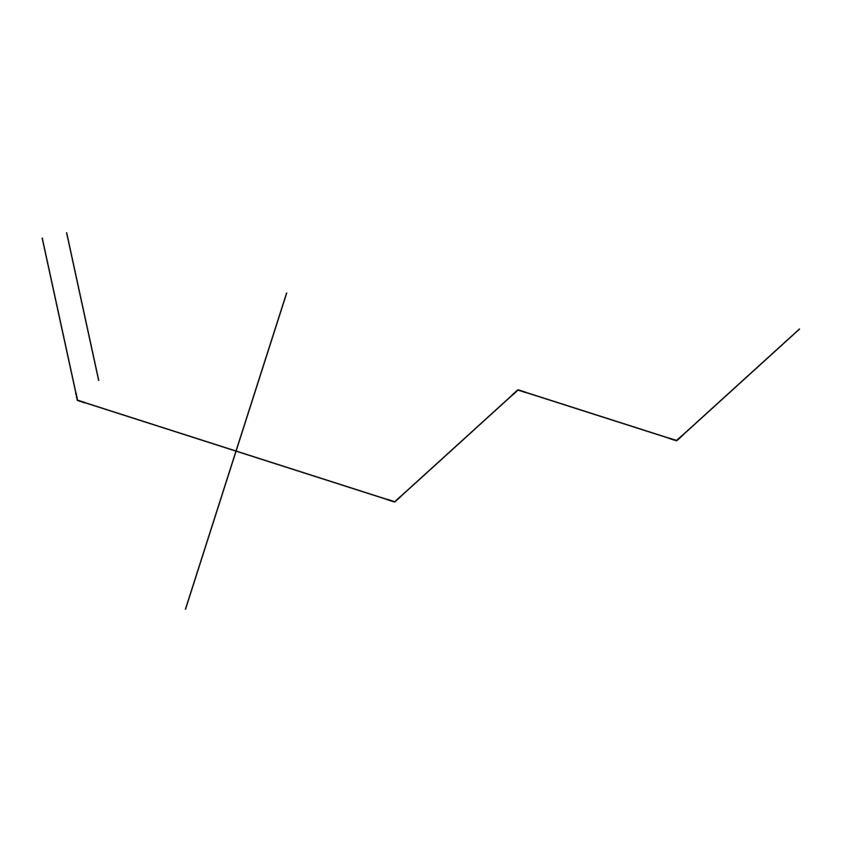 3,3-Dimethyl-1-heptene molecular structure, CAS 19549-89-4
