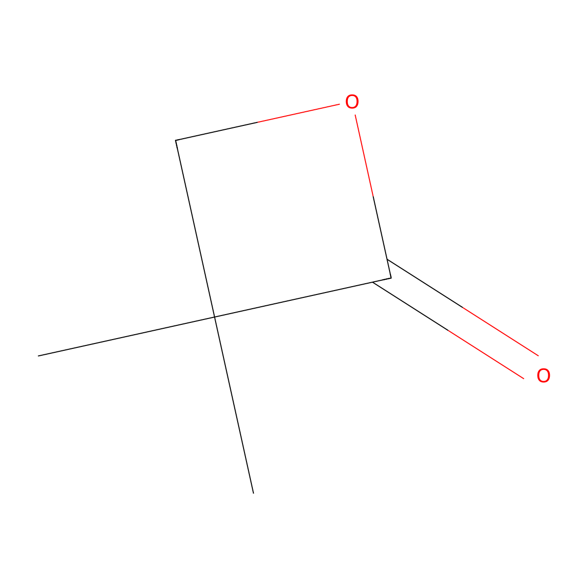 Pivalolactone molecular structure, CAS 1955-45-9