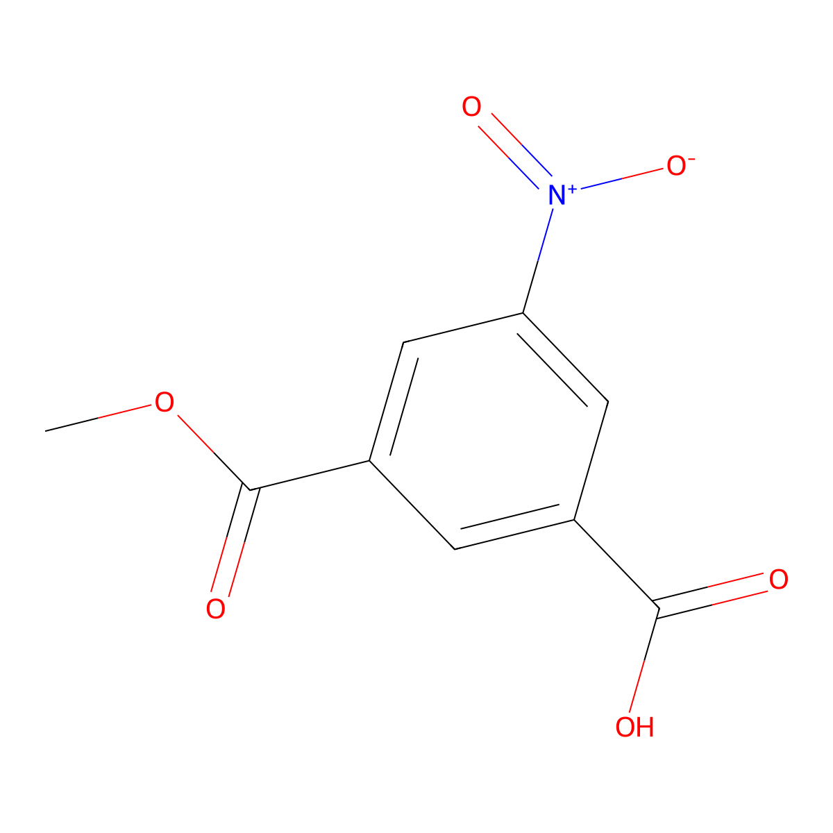 1,3-Benzenedicarboxylic acid, 5-nitro-, 1-methyl ester molecular structure, CAS 1955-46-0