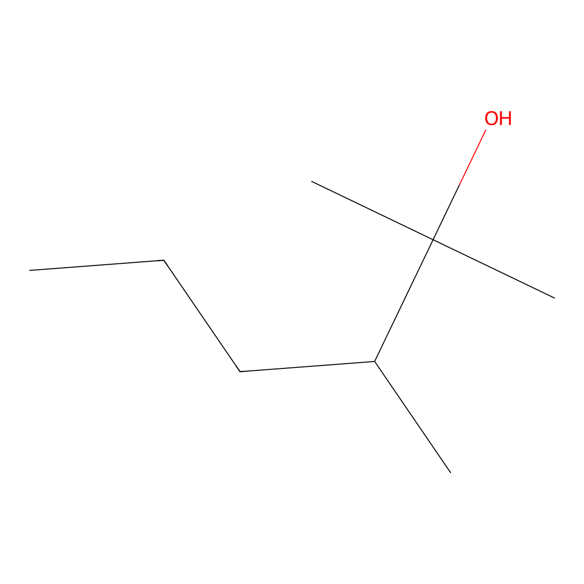 2,3-Dimethyl-2-hexanol molecular structure, CAS 19550-03-9
