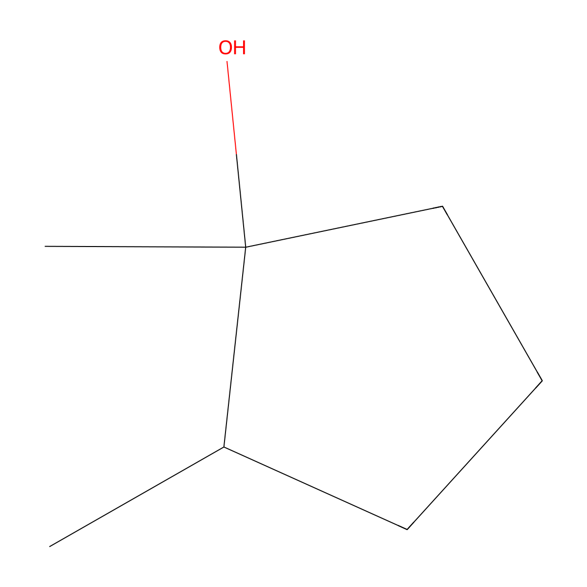 1,2-Dimethylcyclopentan-1-ol molecular structure, CAS 19550-45-9