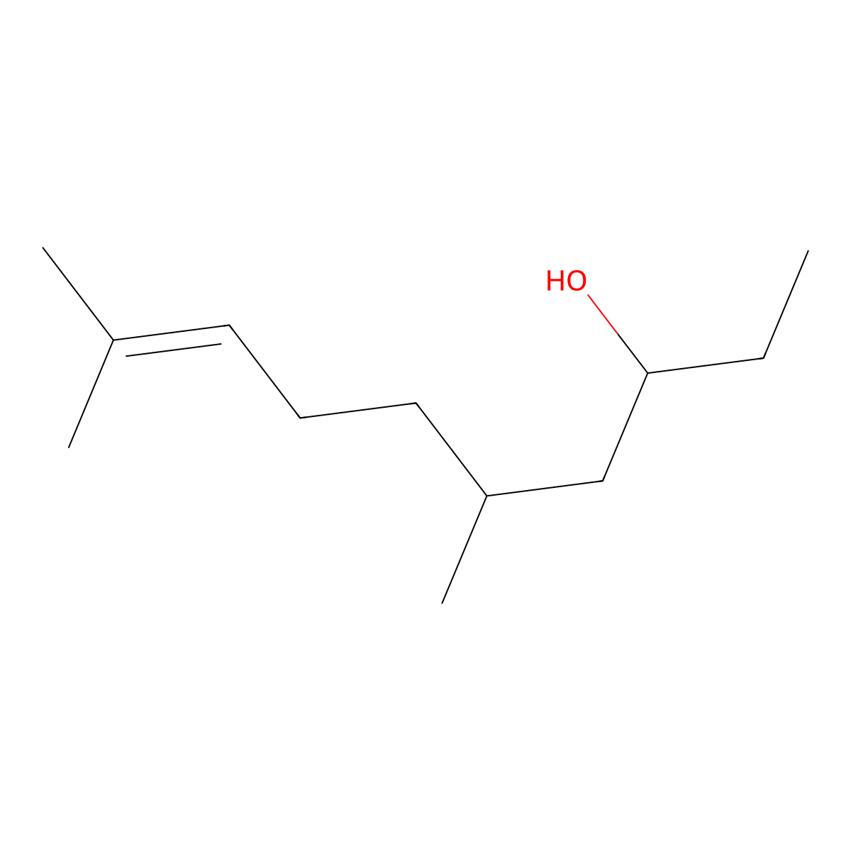 5,9-Dimethyl-8-decen-3-ol molecular structure, CAS 19550-54-0
