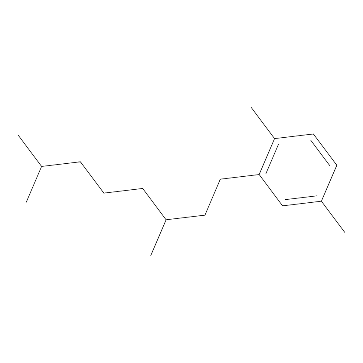 1,4-Dimethyl-2-(3,7-dimethyloctyl)benzene molecular structure, CAS 19550-60-8
