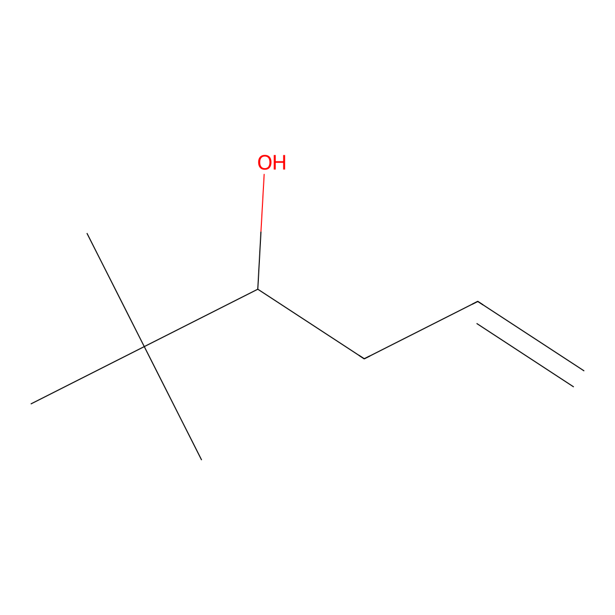 2,2-Dimethyl-5-hexen-3-ol molecular structure, CAS 19550-89-1