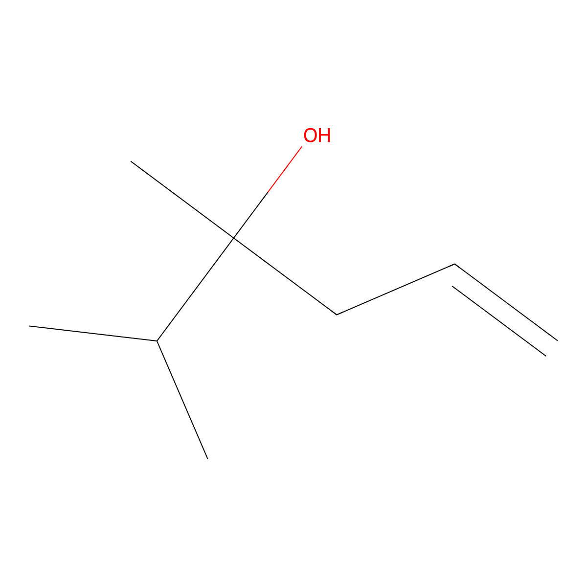 2,3-Dimethyl-5-hexen-3-ol molecular structure, CAS 19550-90-4