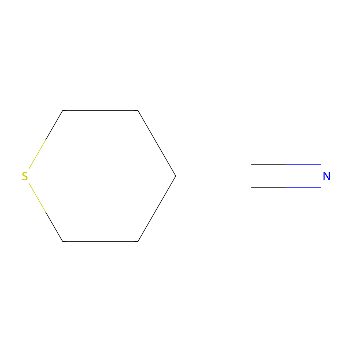 Thiane-4-carbonitrile molecular structure, CAS 195503-40-3