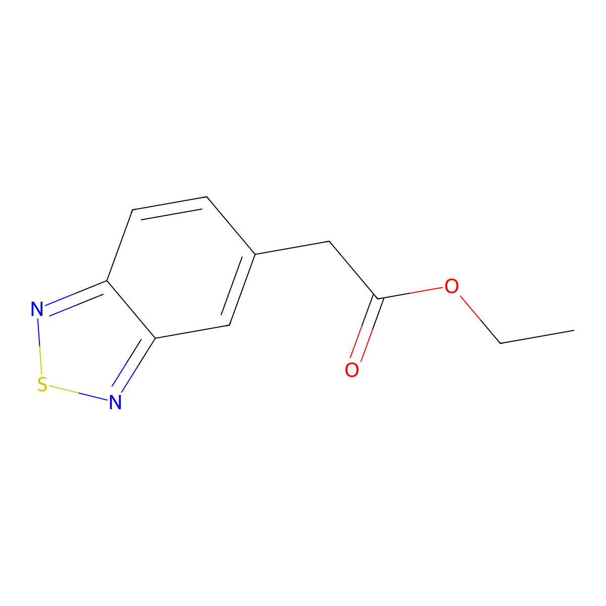 Ethyl 2-(2,1,3-benzothiadiazol-5-yl)acetate molecular structure, CAS 195505-47-6