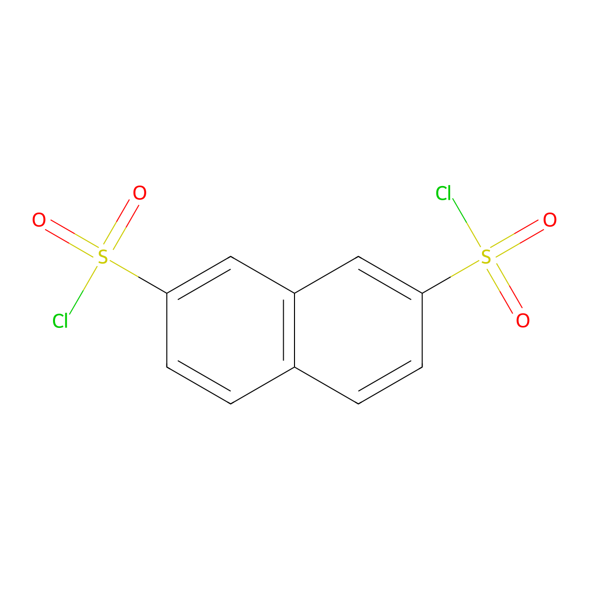 Naphthalene-2,7-disulfonyl dichloride molecular structure, CAS 19551-16-7