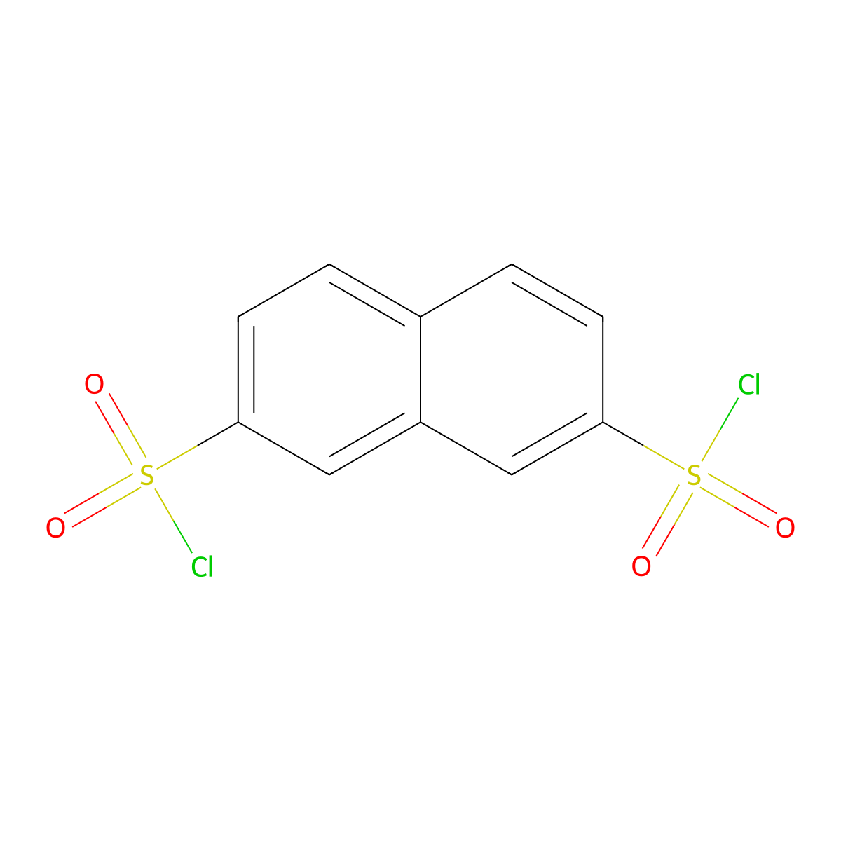 Naphthalene-2,7-disulfonyl dichloride molecular structure, CAS 19551-16-7
