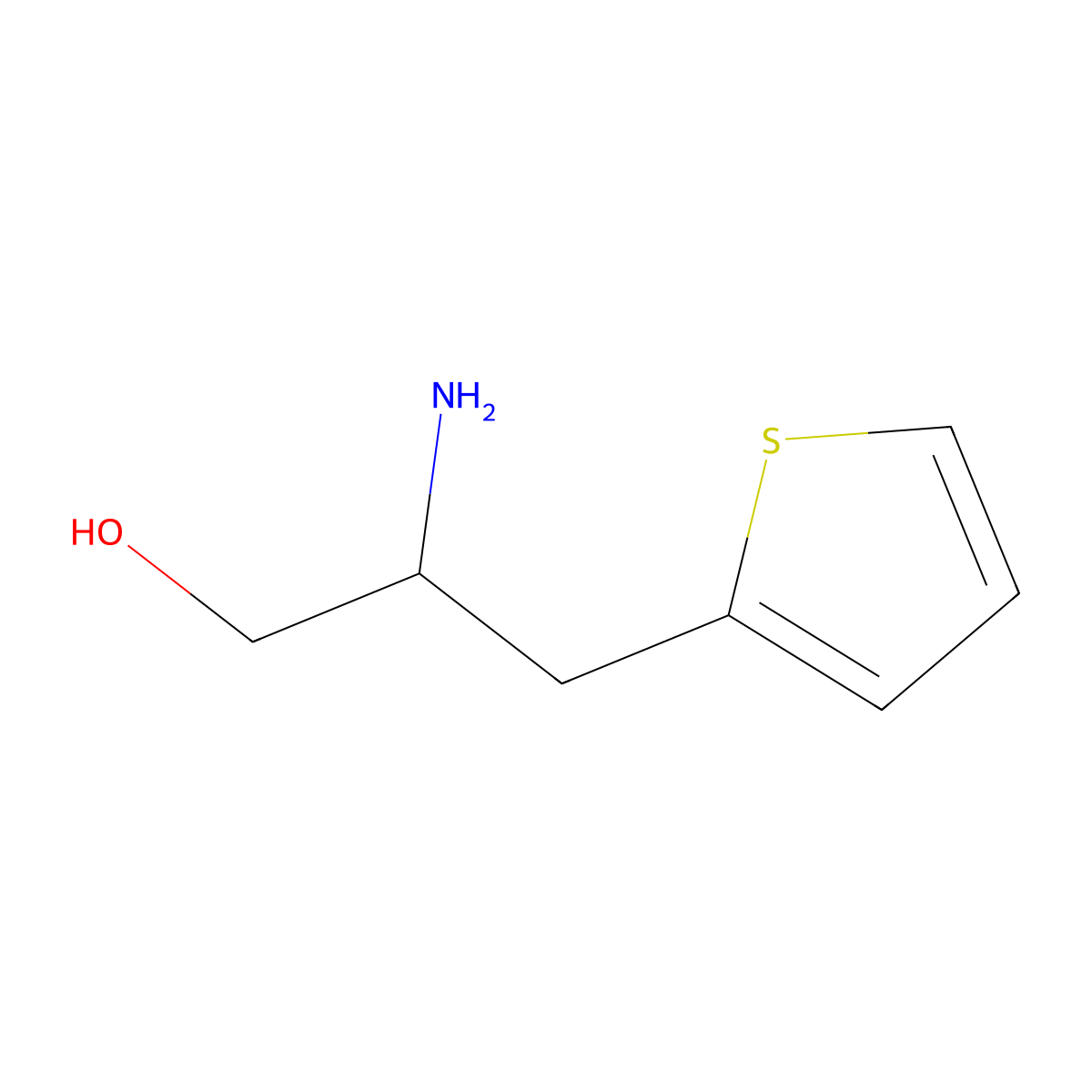 (2S)-2-amino-3-thiophen-2-ylpropan-1-ol molecular structure, CAS 195510-17-9