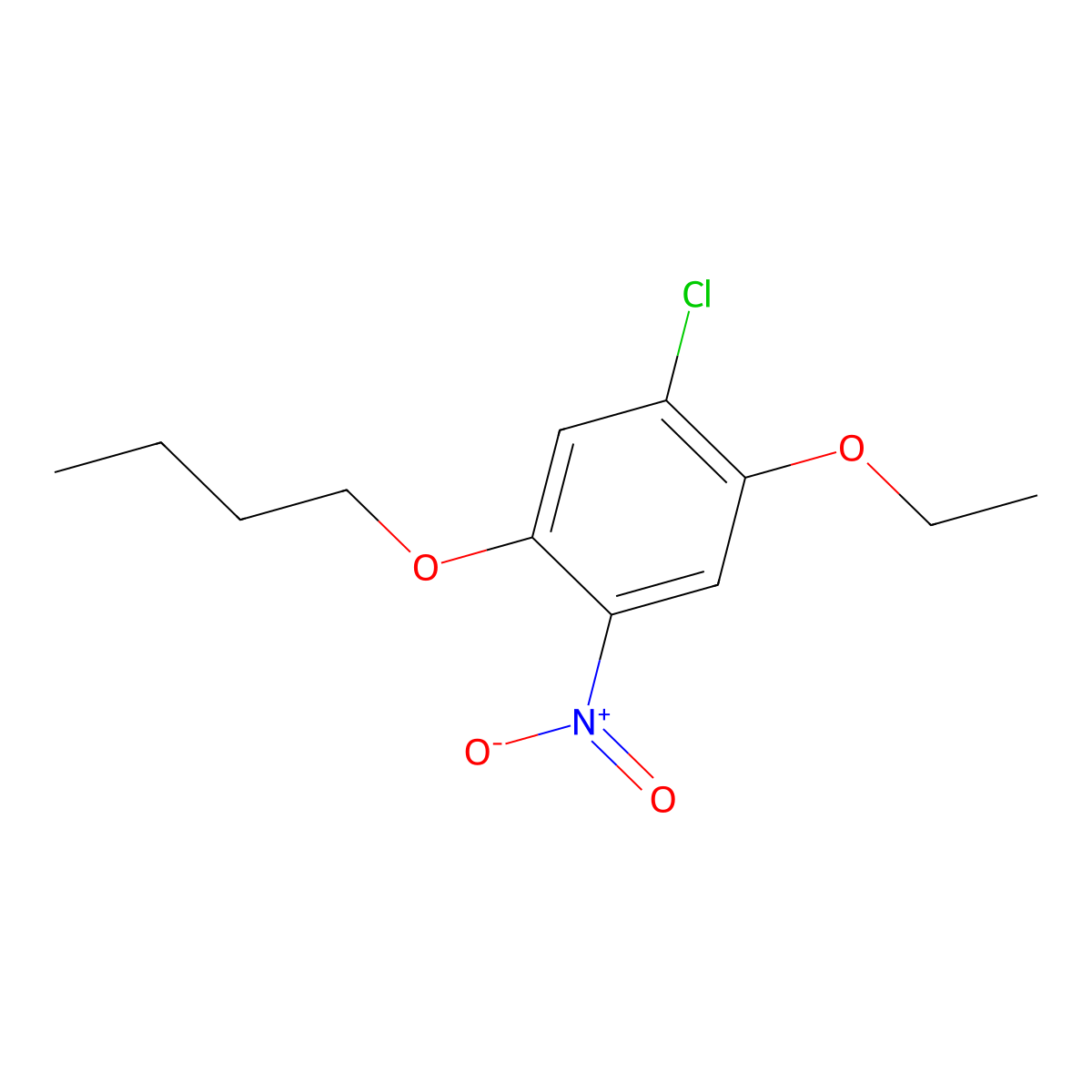 1-Butoxy-5-chloro-4-ethoxy-2-nitrobenzene molecular structure, CAS 195511-19-4