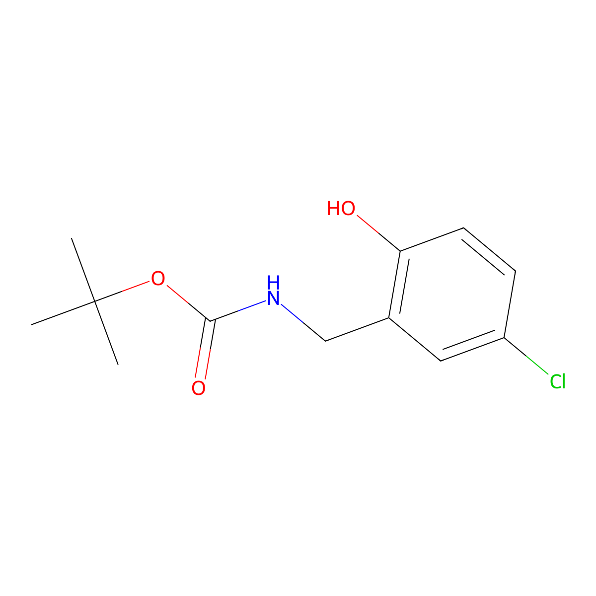 Tert-butyl 5-chloro-2-hydroxybenzylcarbamate molecular structure, CAS 195517-88-5