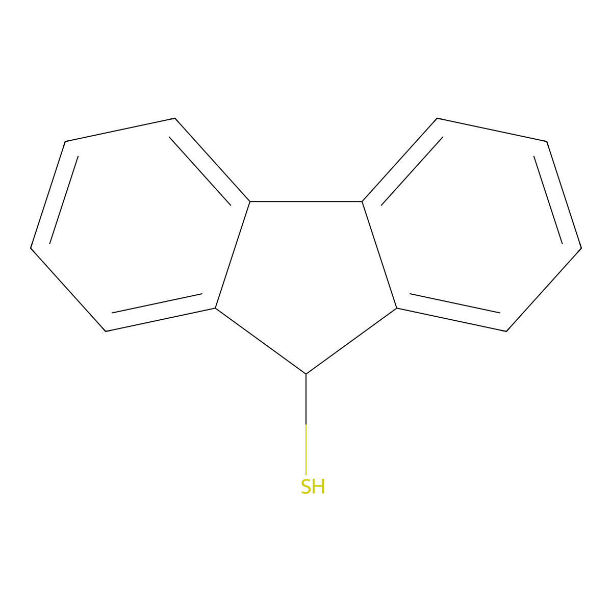 Fluorene-9-thiol molecular structure, CAS 19552-08-0